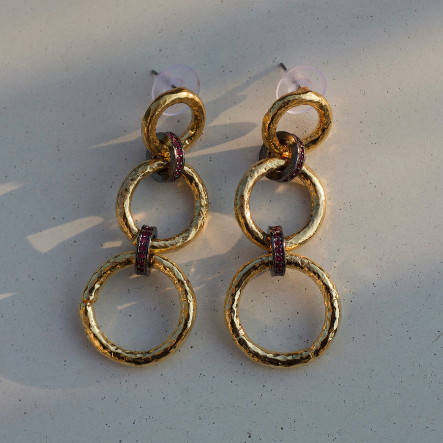 Triple Circle Istanbul Earrings