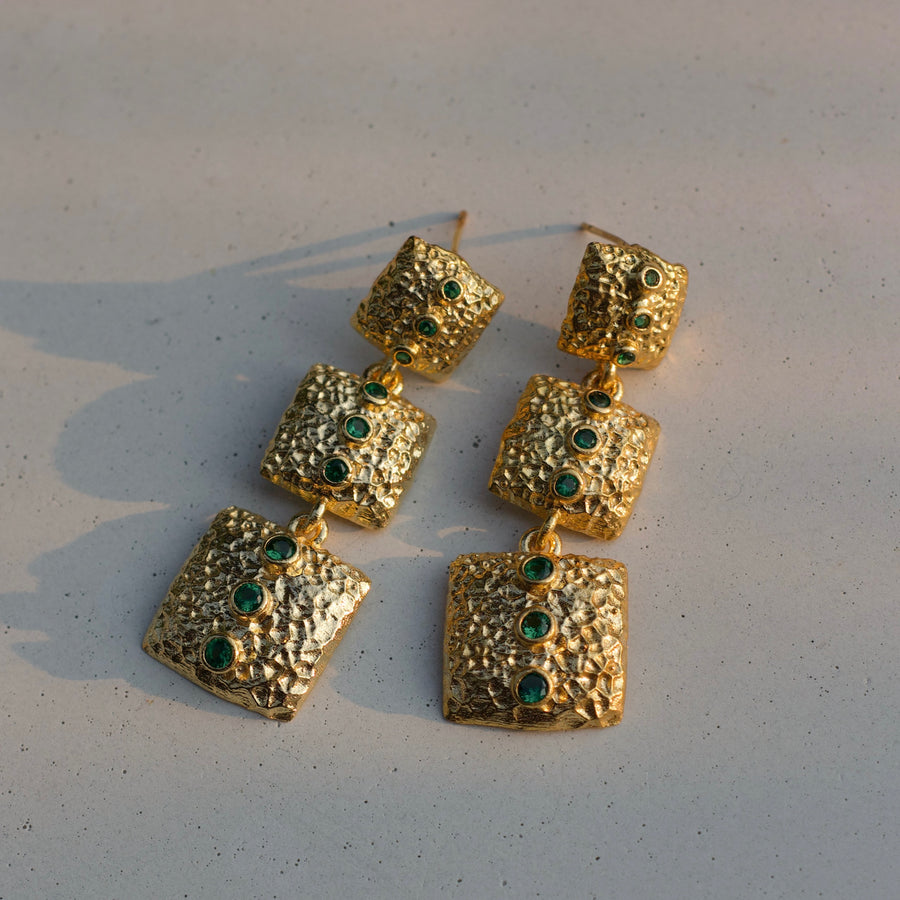 Triple Square Galata Earrings