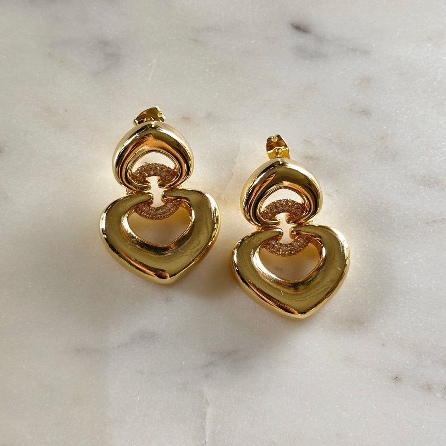 Double Heart Earrings
