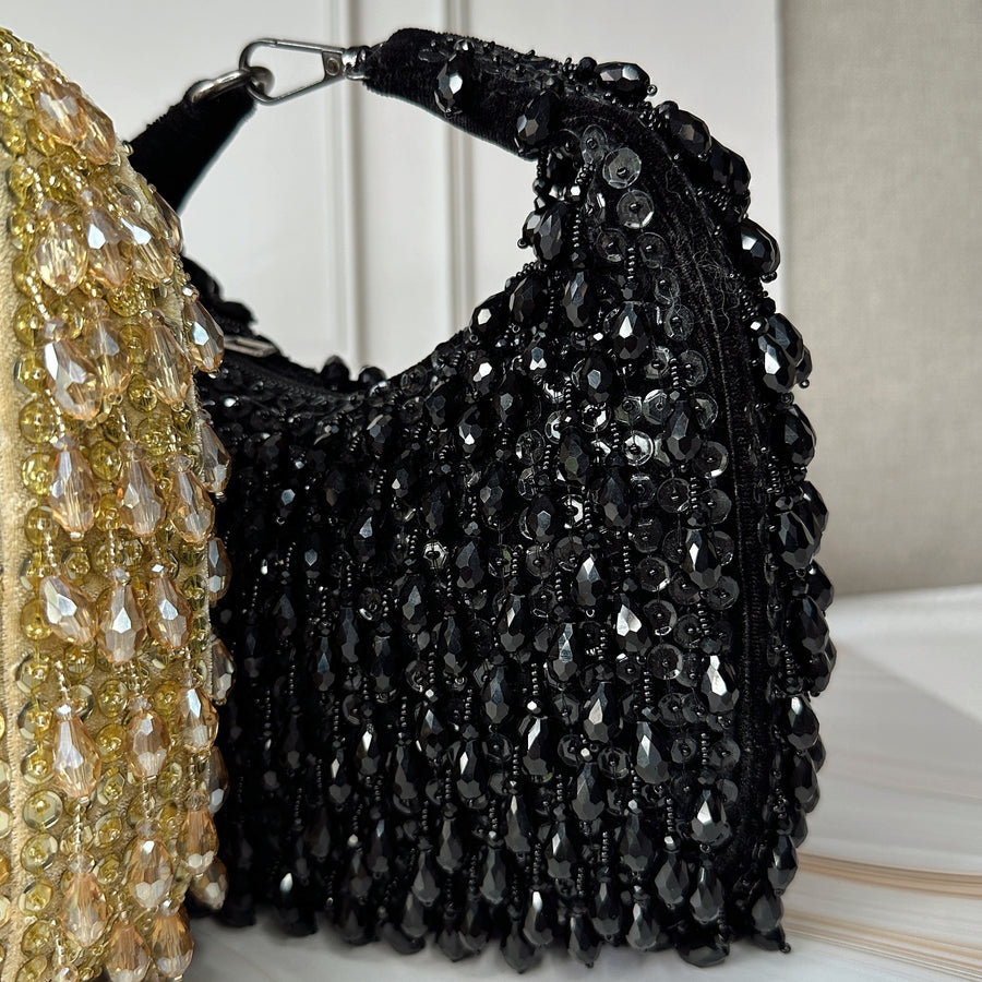 Sequined Crystal Pouch Bag