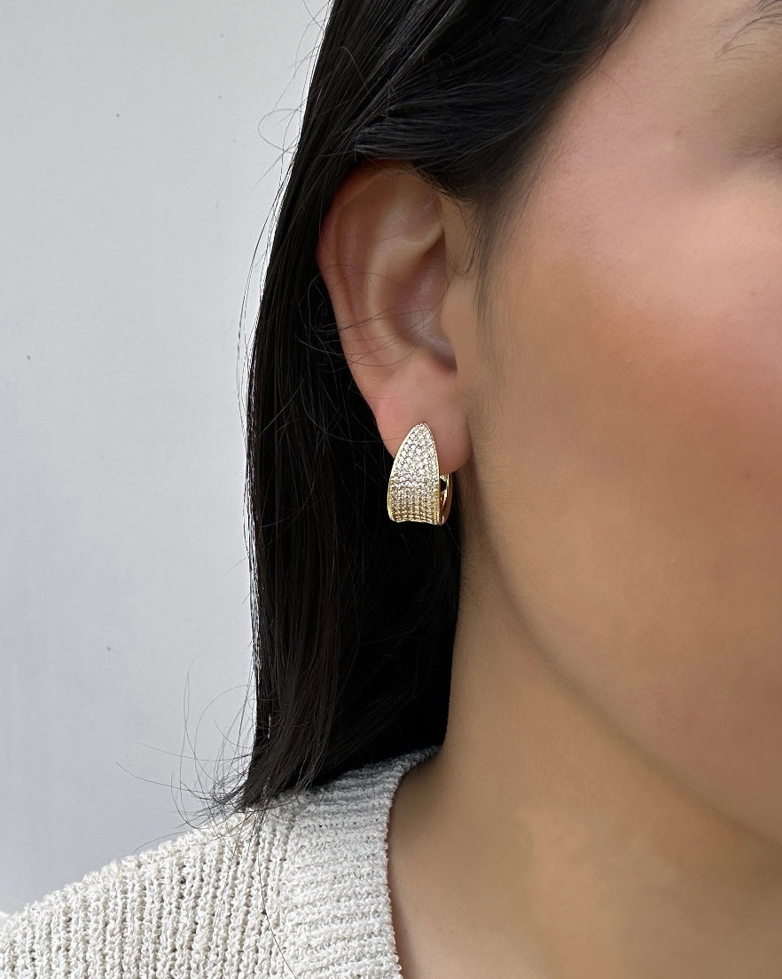 Tear Pave Earrings