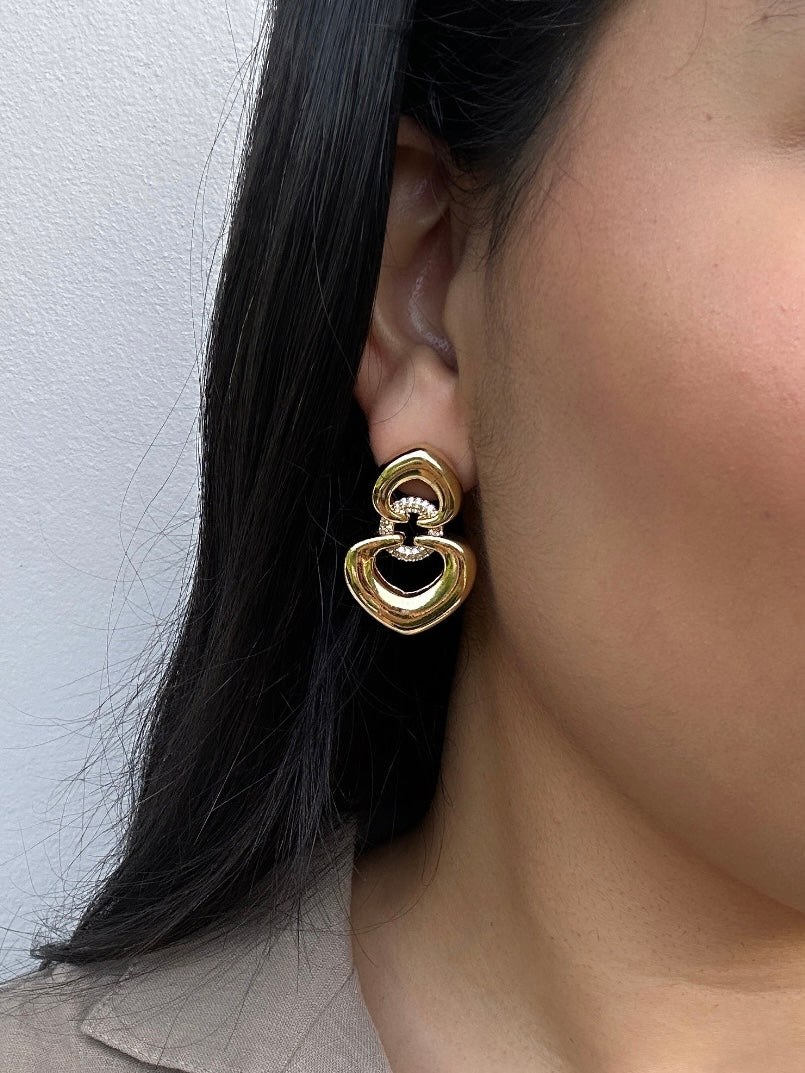 Double Heart Earrings
