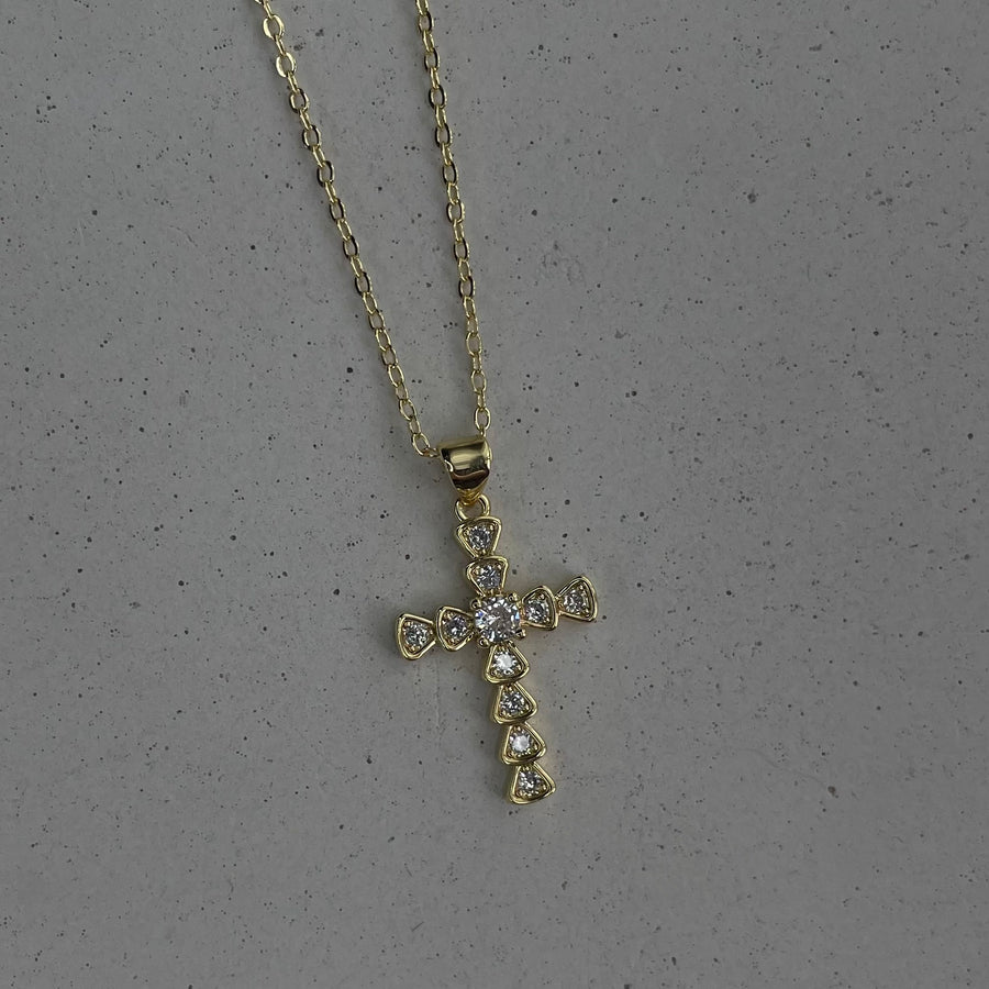 Zircon Cross Necklace