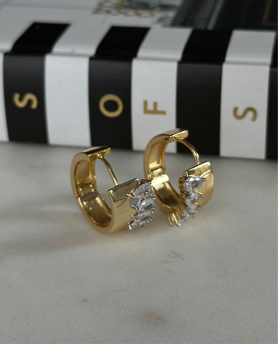 Golden Glitz Hoops