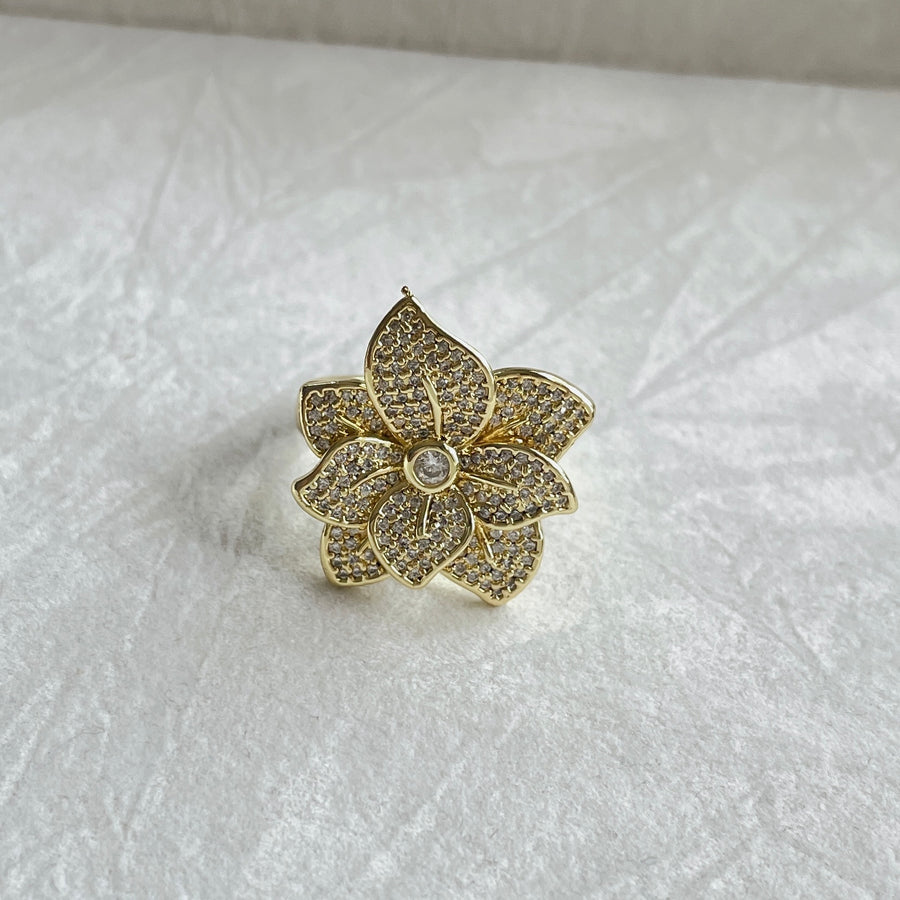 Pave Flower Ring