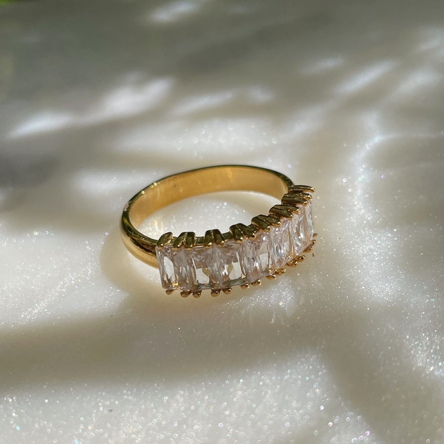 Crystal Baguette Ring