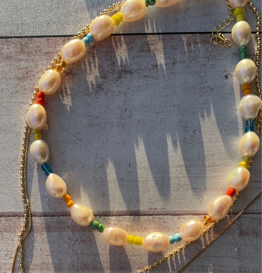 Colorful Pearls Necklace